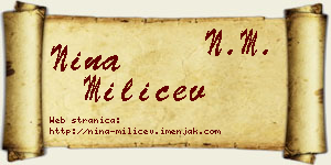 Nina Milićev vizit kartica